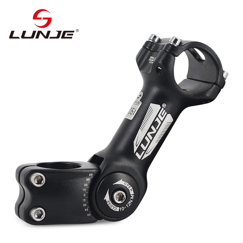 LUNJE Adjustable Bicycle Bike Stem Riser XC AM MTB Mountain Road Bike Bicycle Adjustable 60 Riser 90 110 130mm 25.4/31.8mm