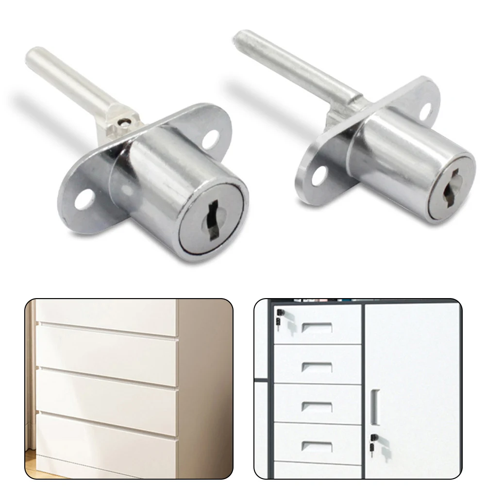 1PCS Drawer Lock Cylinder Triple Lock Desk Cabinet Drawer Front Lock With Keys Office Desk Furniture File Cabinet Lock Head