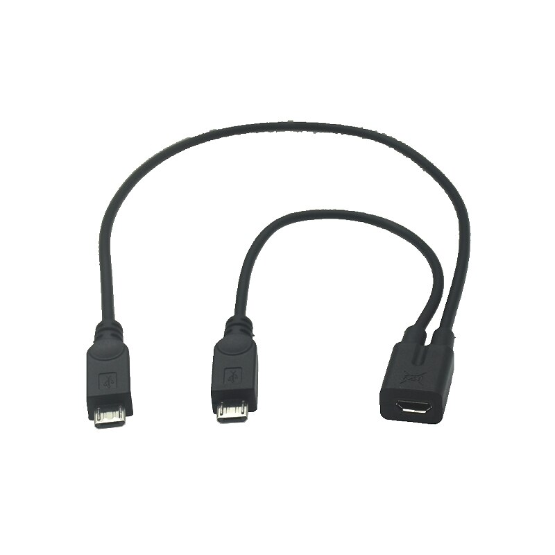 Micro Usb Female Naar 2 Micro Usb Male Splitter Extension Kosten Datum Kabel Verlengsnoer 30Cm