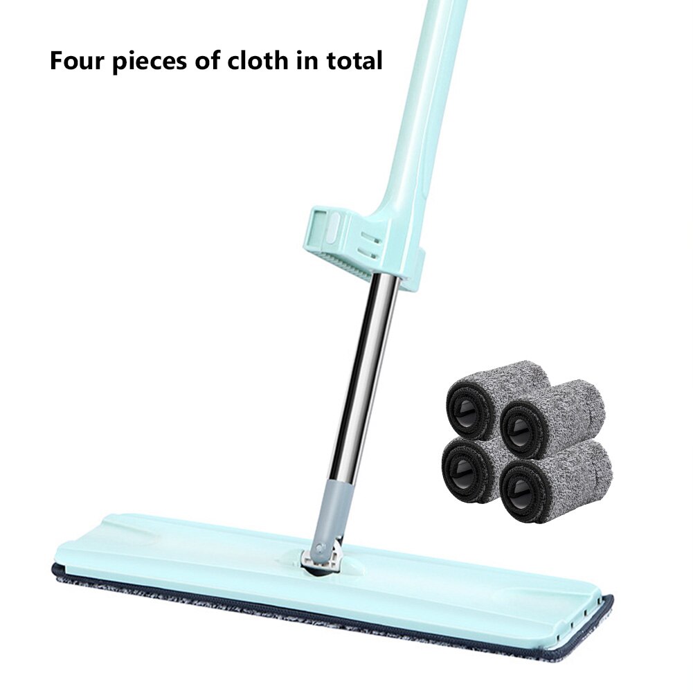 Magic Mop Microfiber Floor Cleaning Mop Free Hand Washing Cleaner Self-wring Squeeze Automatic Dehydration Household Clean: 1 Mop 4 Cloth