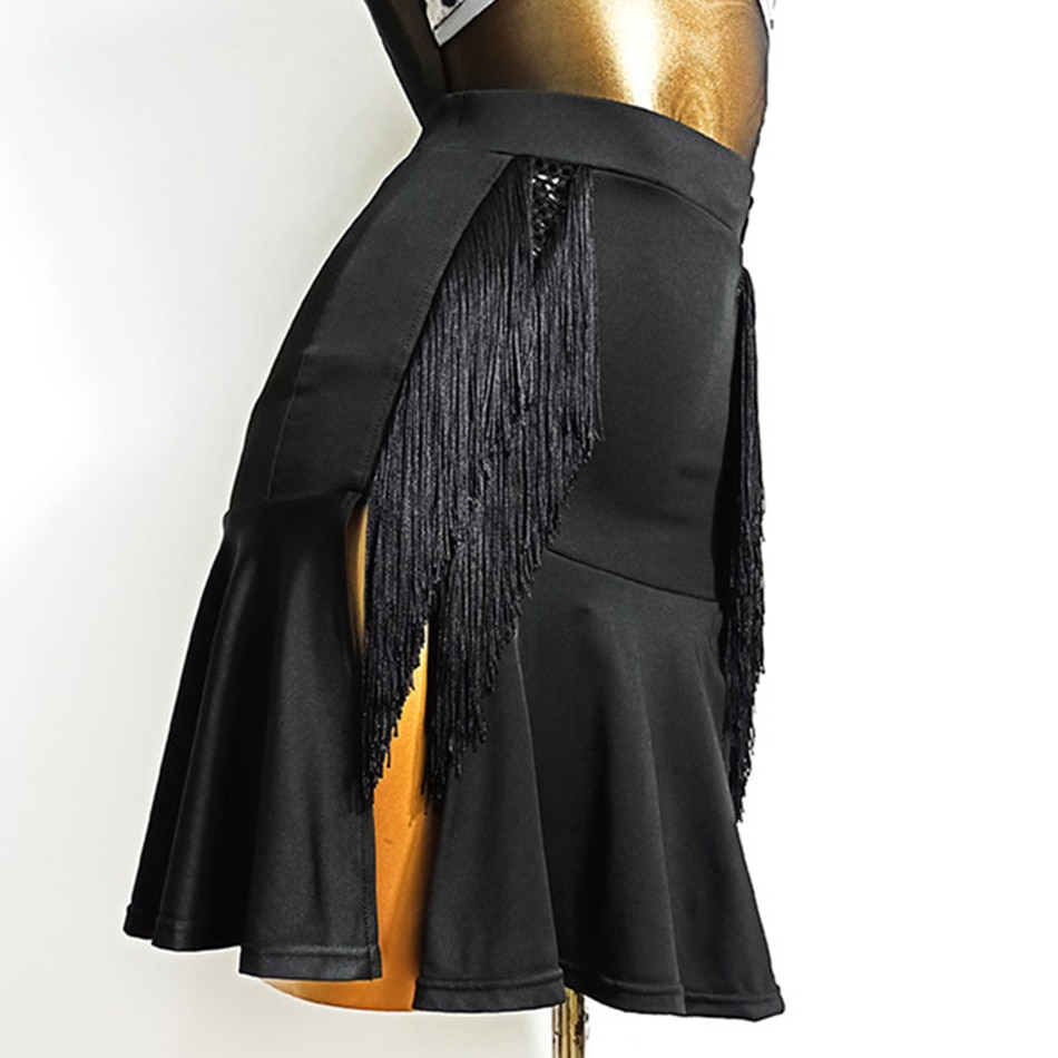 Latin Dance Dress Women Tassel Latin Dance Skirt Ballroom Samba Tango Chacha Belly Dancing Performamnce TL570