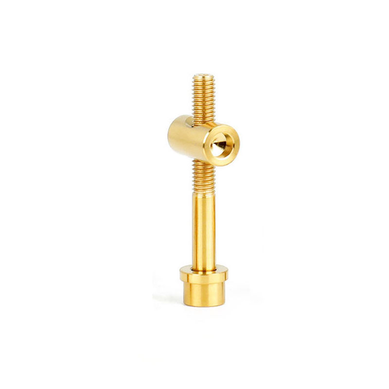 Titanium Ti M5 x 30 40 mm Inbussleutel Taper Hoofd Bout Schroef voor Fiets Stuurpen Zadelpen Fietsonderdelen accessoires: gold M5x40