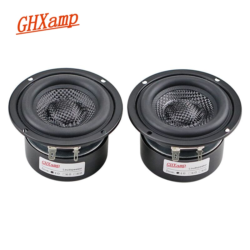 Fiberglass Braided 3 Inch Woofer Subwoofer Hifi Speaker Unit Powerful Low Frequency 4OHM 25W 2PCS