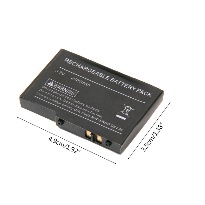 2000mah Battery Compatible with DS Lite Nds Ndsl 3.7V Rechargeable Lithium-ion Battery + Tool Pack Kit
