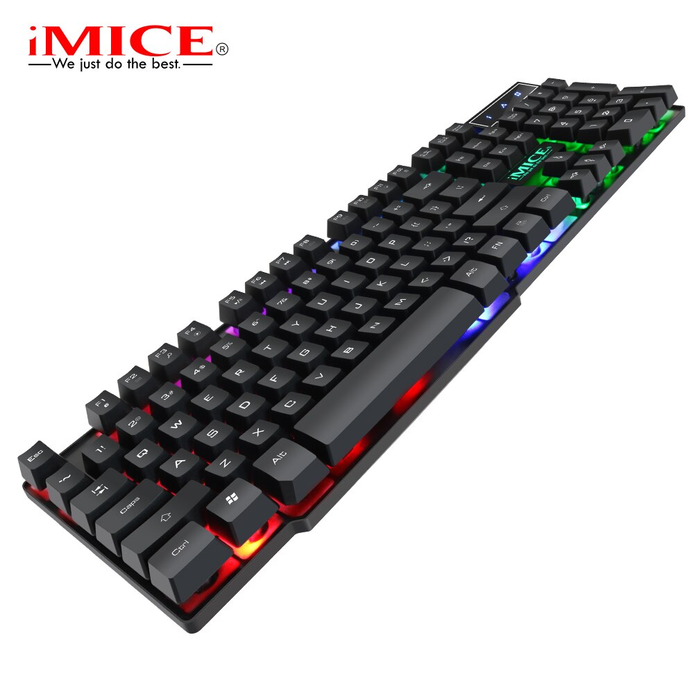 Pc toetsenbord muis headset combo's chocolade toetsenbord met 3 kleuren achtergrondverlichting 2400 dpi ademende achtergrondverlichting muis rgb verlichting oortelefoon: Toetsenbord