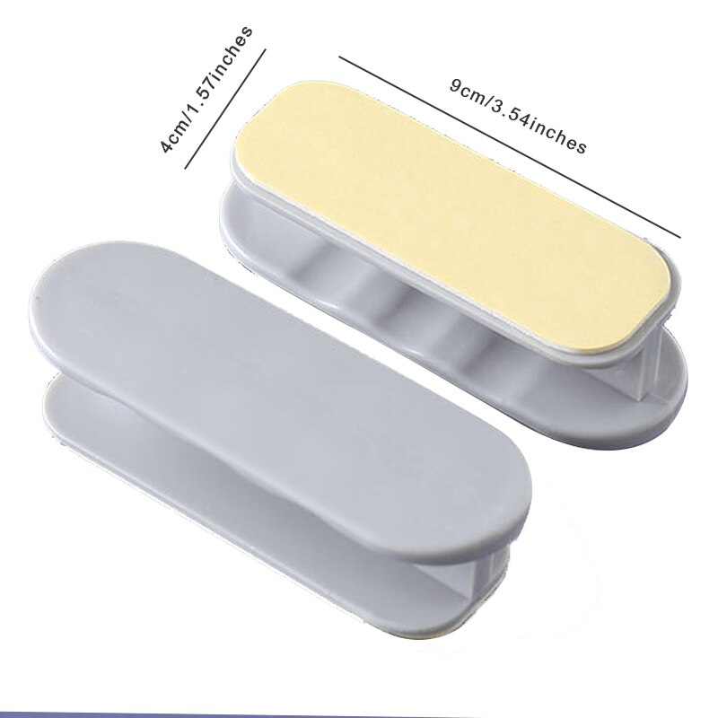 2Pcs Abs Plastic Deur En Raam Handgrepen Kast Lade Gereedschap Zelfklevende Multifunctionele Extra Handgreep Voor Thuis Improveme