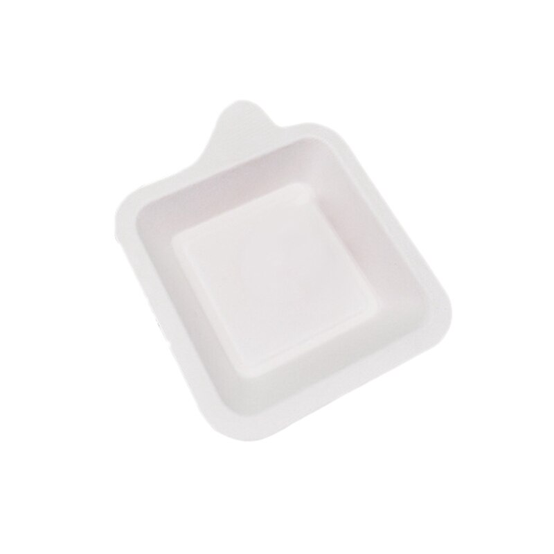 Sugarcane Pulp Plate Pulp Plate Disposable Cake Plate Small Square Plate 100 Pack Degradable Paper Plate: Default Title