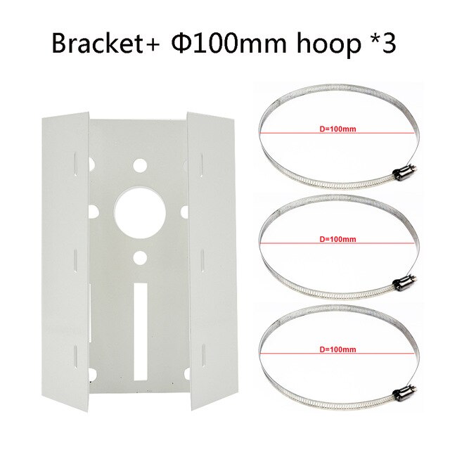 Metal Pole Mounting Bracket Camera Stand for Wall Column Mounts PTZ Dome Home Security Surveillance CCTV Camera: with 100mm hoop