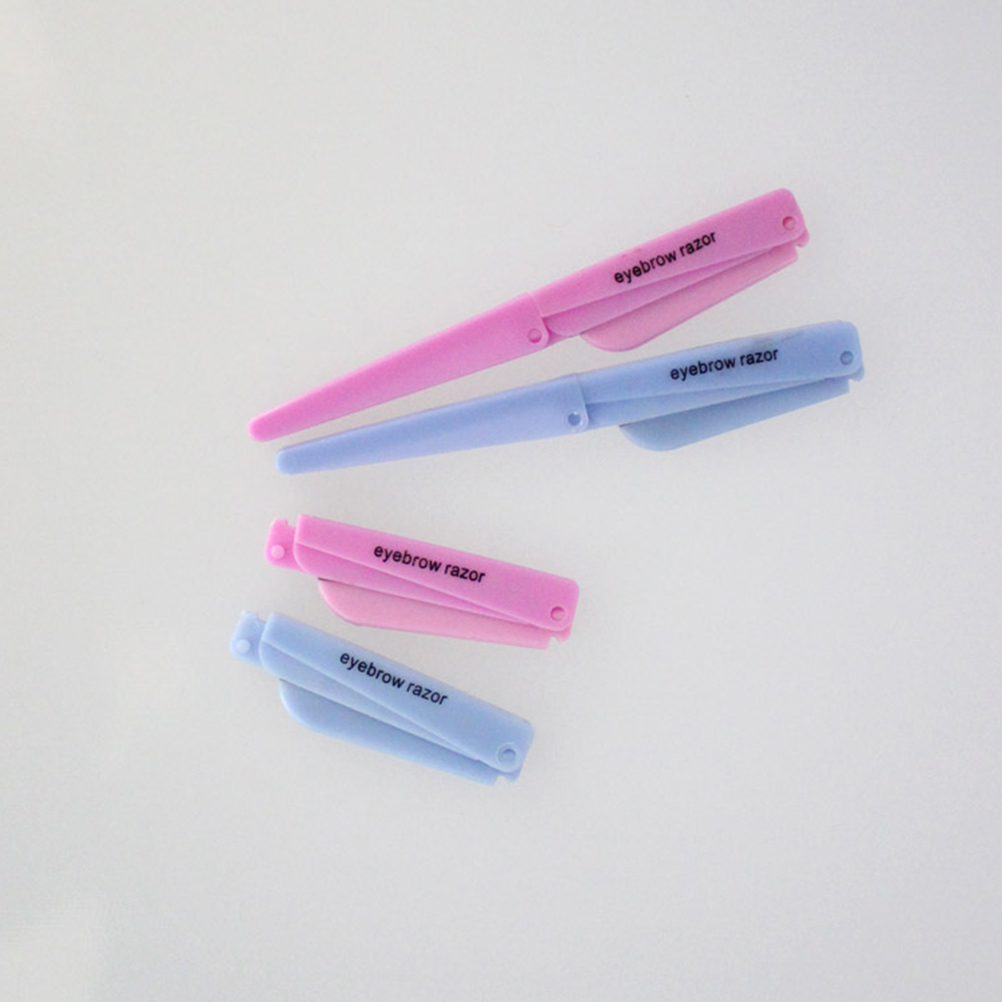 Set of Manual Portable Folding Facial Hair Shaver Trimmer Razor for Girl