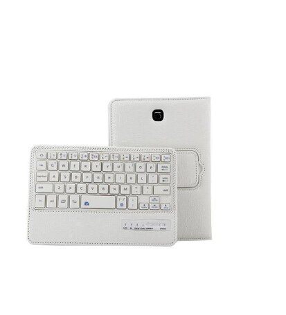 SM-T280 SM-T285 Cover Detach Bluetooth Keyboard Case for Samsung Galaxy Tab A A6 7.0 7 inch T280 T285 Case with Keyboard: White