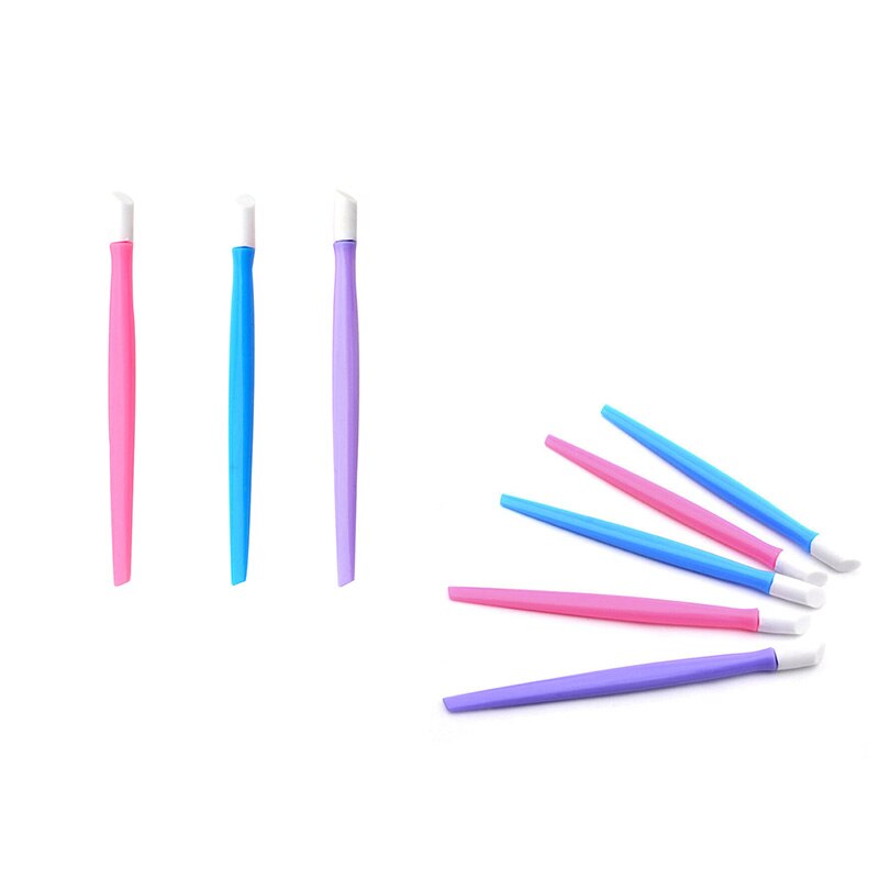 3 couleurs Nail Art bâton cuticule poussoir dissolvant ongles nettoyage tige ongles limes gommage ongles manucure ongles Art outils
