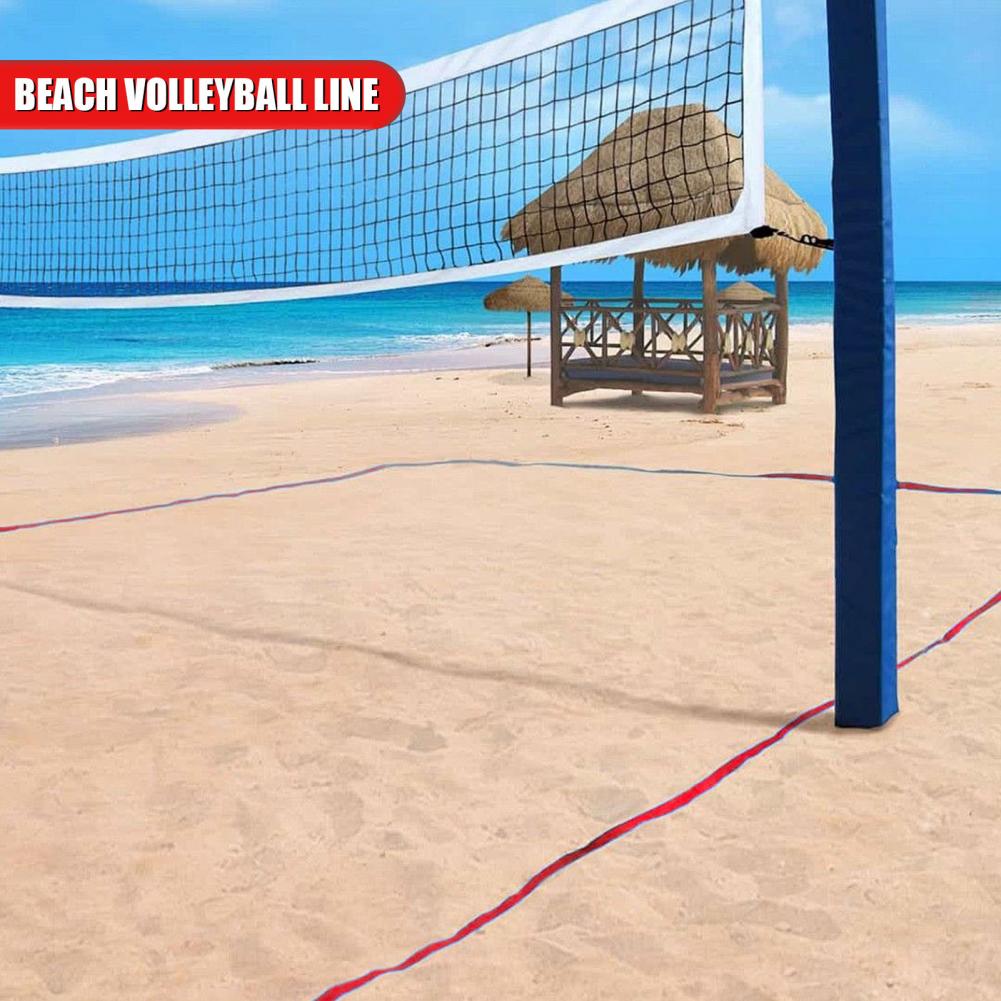 Línea de voleibol de nailon tejido, líneas laterales de cancha de voleibol de arena, líneas de límite de cancha de voleibol de playa para todo clima