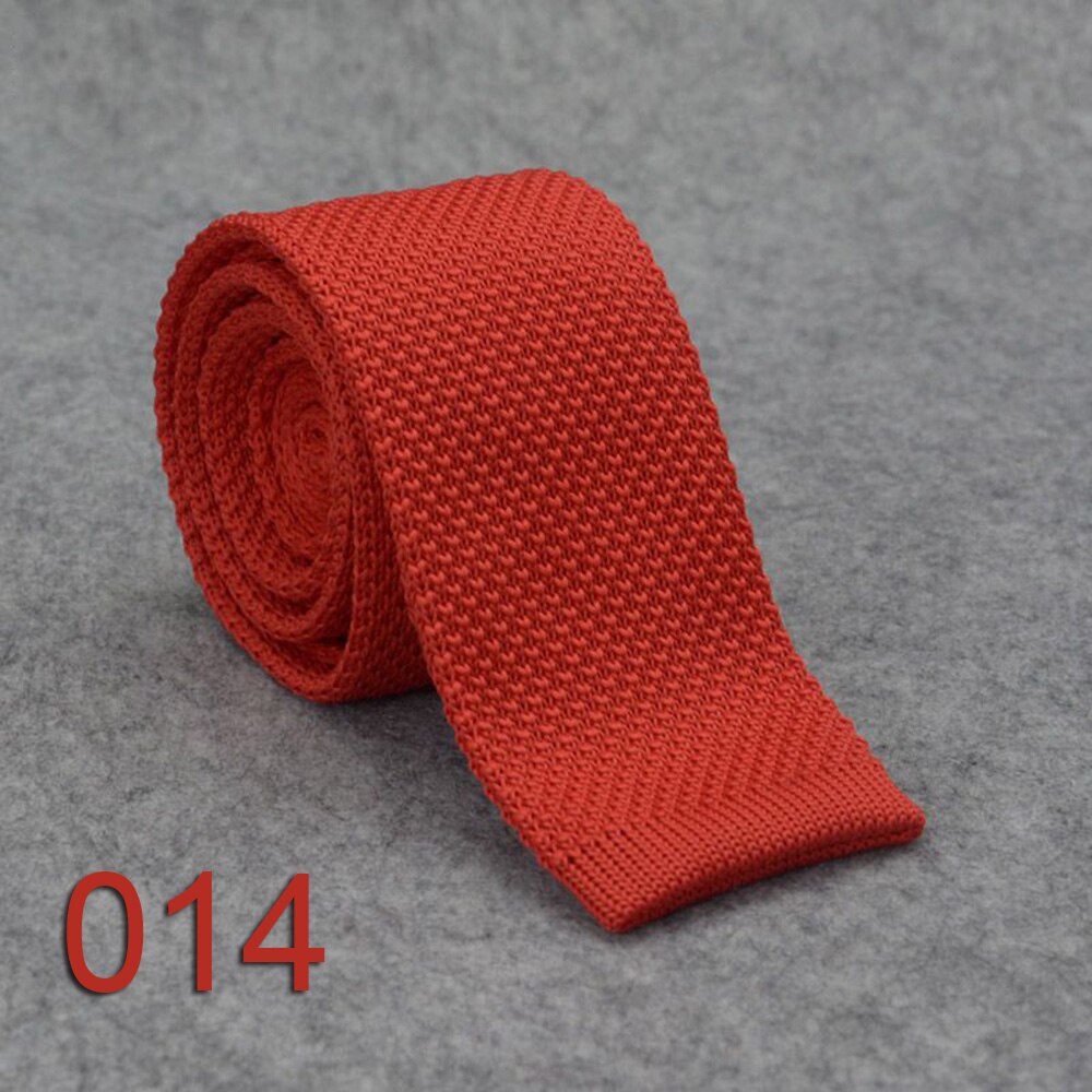 Huishi Slanke Mode Gebreide Banden Voor Mannen 5.5 Cm Solid Blauw Rood Gebreide Tiegreen Gebreide Tie Brown Gebreide Ties