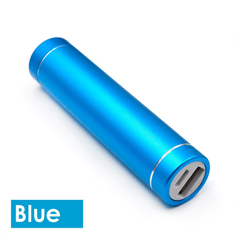 Draagbare Power Bank Doos 18650 Li-Ion Batterij Oplader Blank Shell Voor Mobiele Telefoon Tablet Elektronica Externe Usb Power Bank Case: Blue