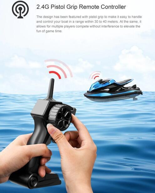 Seeker RC Boat Motorcycle Remote Control Motorboat 1/14 2.4G Water Sports