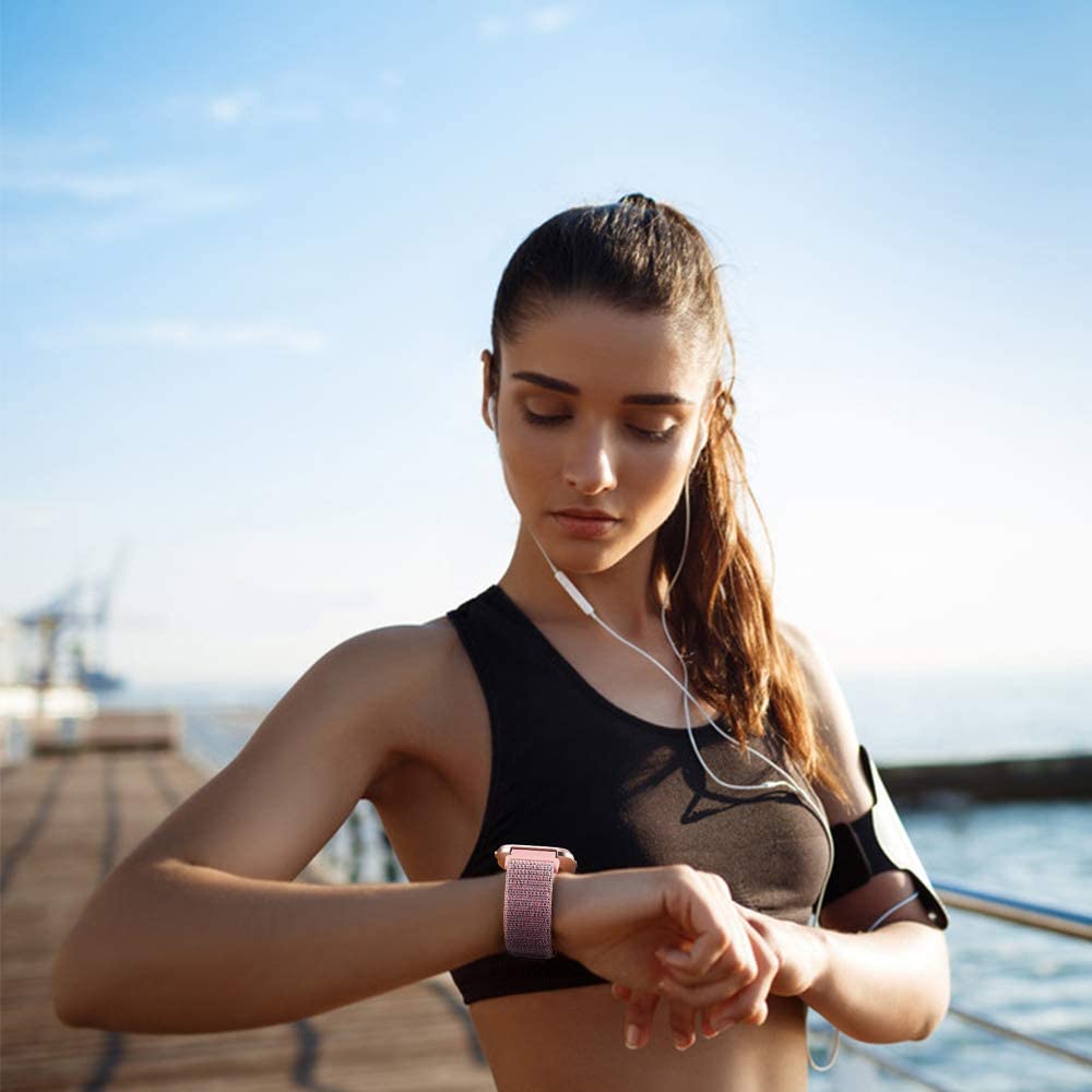Correa tejida de nailon para Fitbit Versa/Lite/Versa2, repuesto de reloj inteligente, pulsera deportiva, Fitbit Versa 2