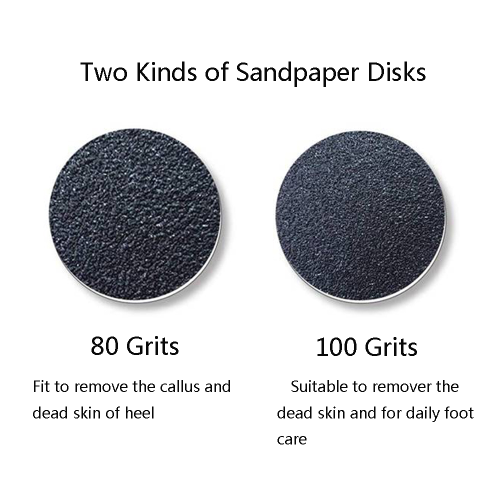 60 stykker udskiftning af sandpapir disk tilbehør til elektrisk fod callus remover værktøj pedicure fodfil