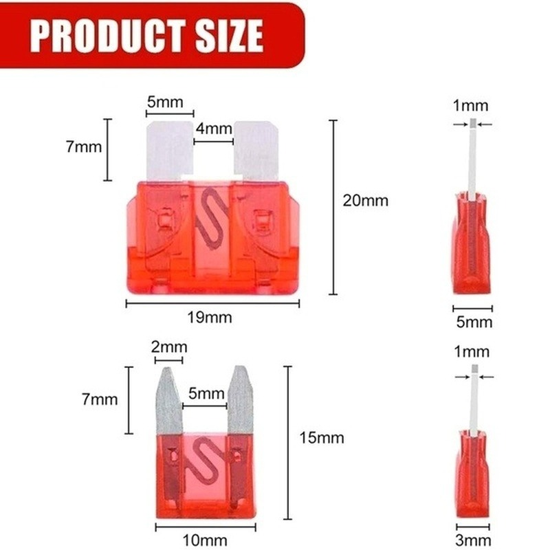 Kit de fusibles de cuchilla de fusible de coche, fusibles automáticos de cuchilla de camión, seguro de fusible, seguro de luces de pieza de xenón, accesorios para automóviles
