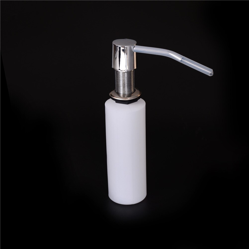 1 Pcs 300 Ml Plastic + Rvs Keuken Zeepdispenser Badkamer Wasmiddel Dispenser Voor Vloeibare Zeep Lotion Fles