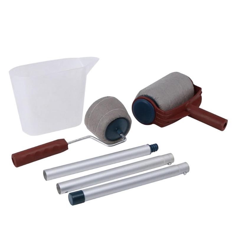 5pcs/6pcs Paint Roller Kit Decorating Painting Brush Runner Tool Set for Home Room Wall Paint Painting DIY Craft