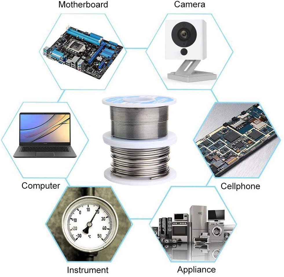 Rosin Core Solder Wire Tin Lead Rosin Core Solder for Stained Glass, Electronics, Gauge wires, Jewelry, Electric Toys and Models