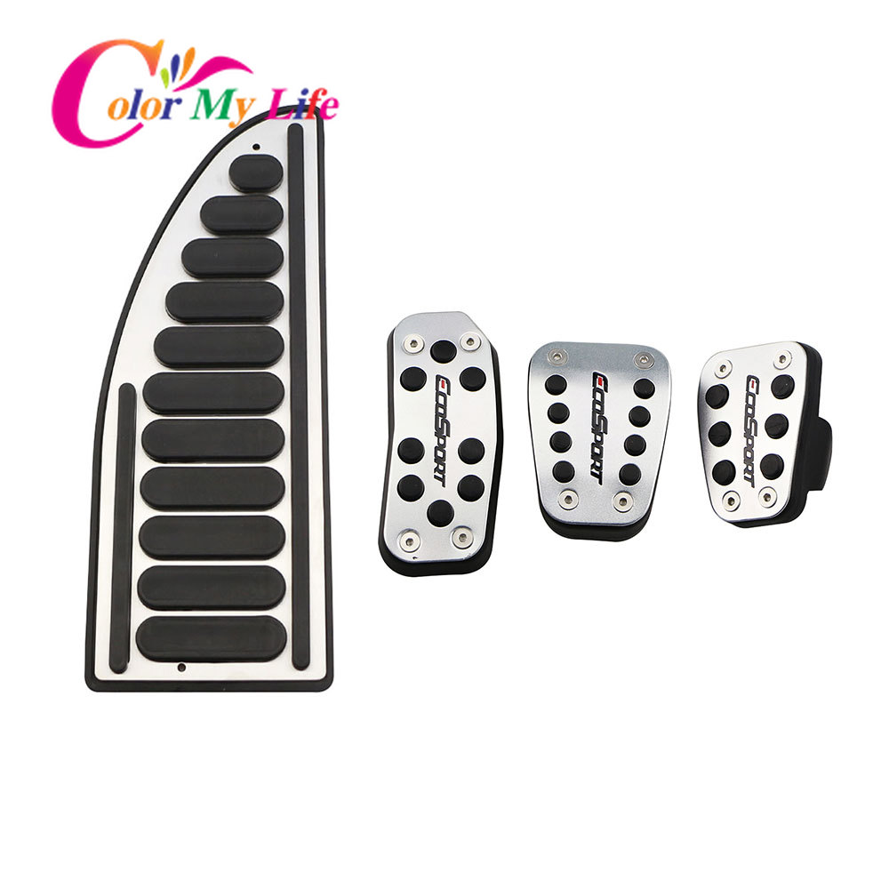 Car Accelerator Gas Brake Pedal Clutch Pedals Covers AT/MT for Ford Ecosport Accessories: MT With Rest