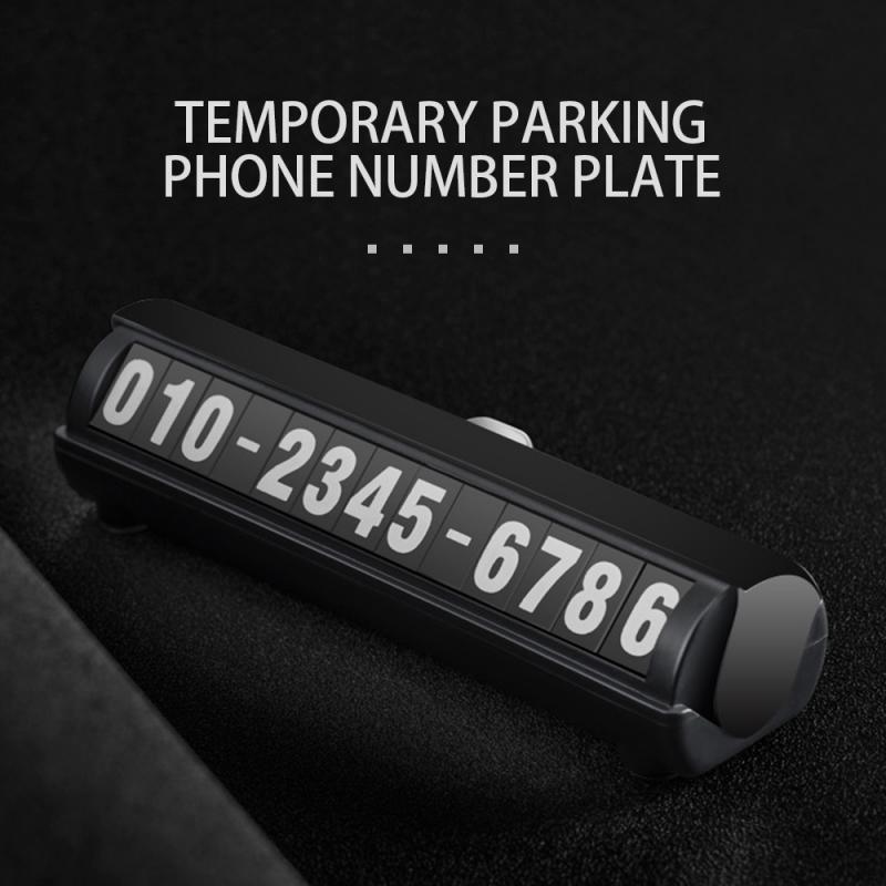 Car Temporary Stop Sign Stereo Reverse Temporary Parking Card Auto Phone Number Card Plate