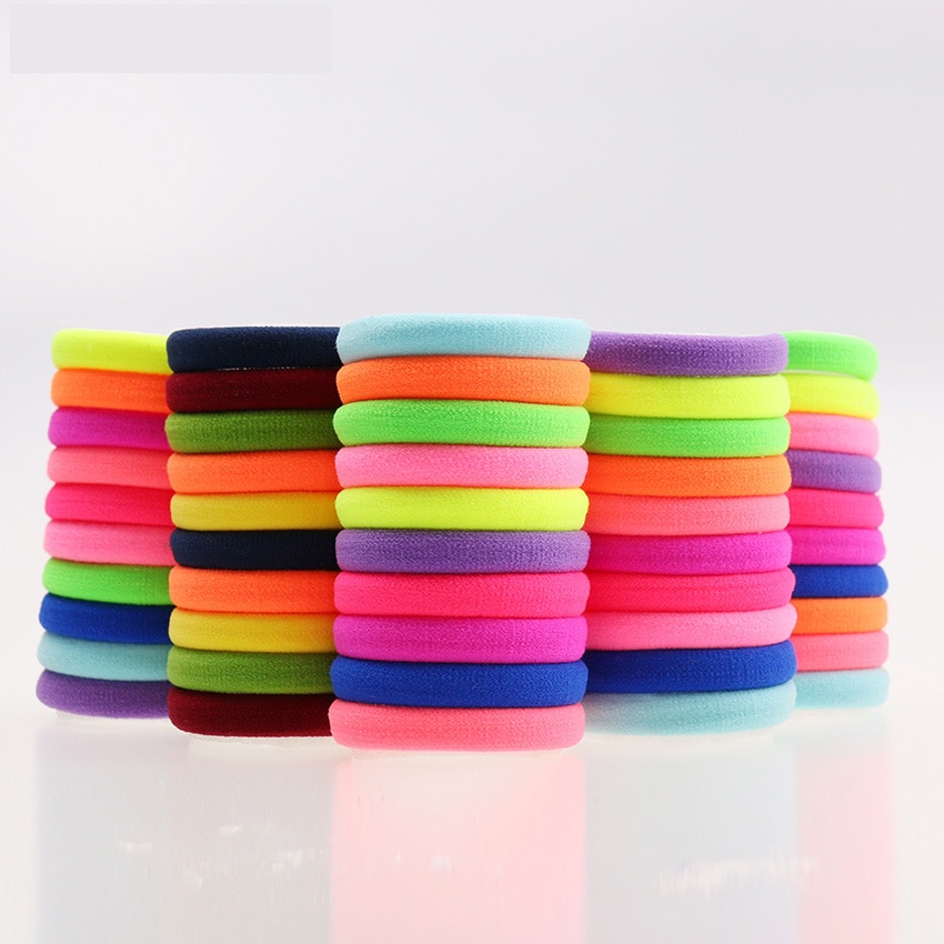 20 stk/parti slik fluorescens farvede hårholdere gummibånd hårelastikker tilbehør pige kvinder slipsegummi