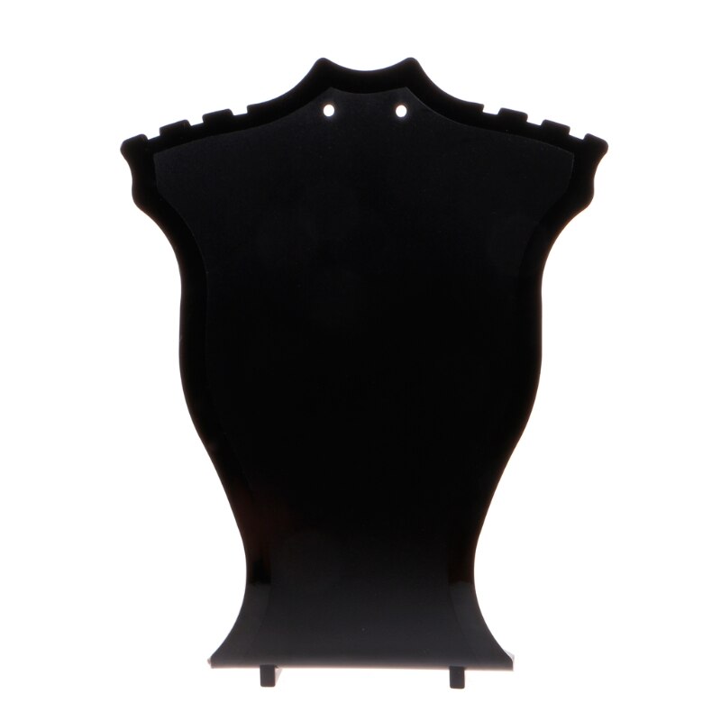 Pendant Necklace Chain Earring Jewelry Bust Display Holder Stand Showcase Rack: Black