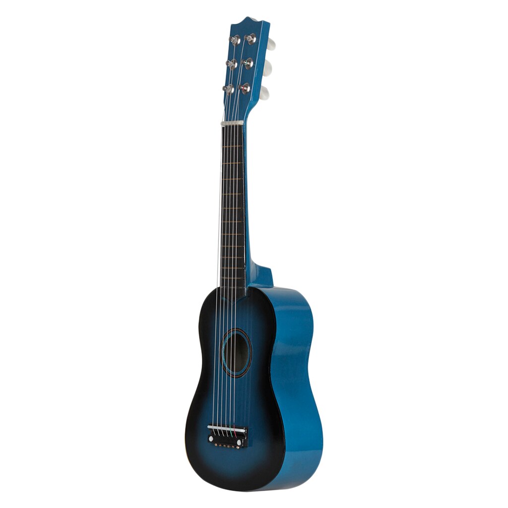 Guitarra acústica de 6 cuerdas para niños, instrumento Musical de madera maciza de 21 pulgadas, ideal para estudiantes principiantes, de cumpleaños y Navidad: Azul