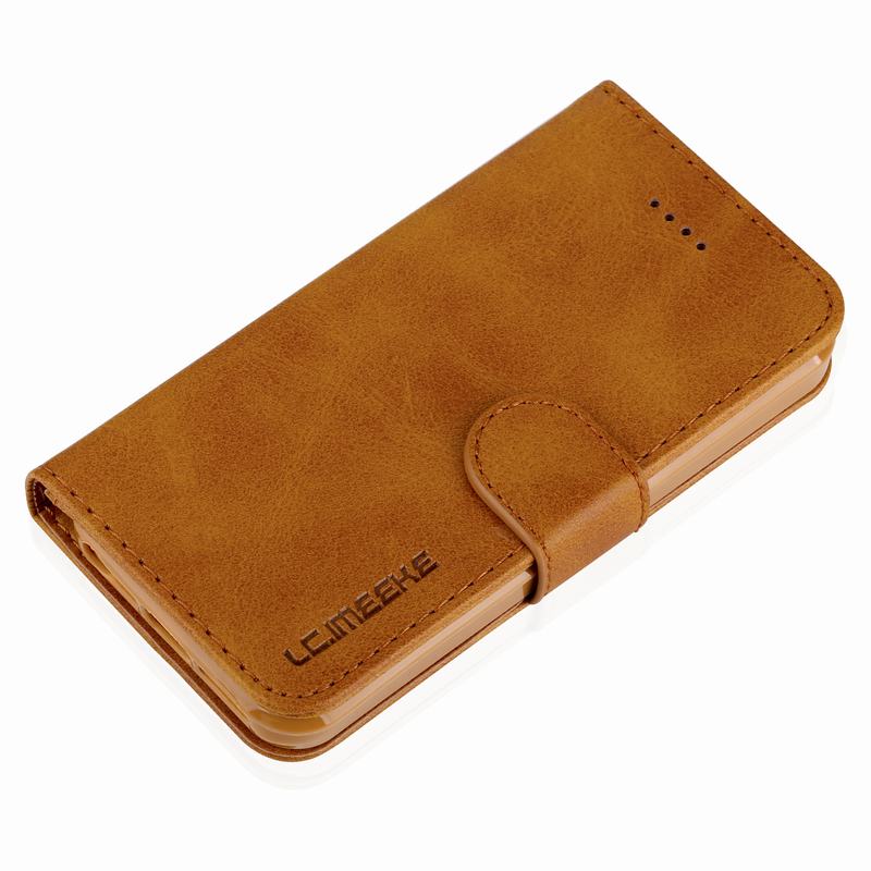 Case For iPhone 5 5S SE Phone Bag Cover Luxury Magnetic Flip Plain Vintage Wallet Leather Case Etui For Apple iPhone 5 S E Coque: For iPhone 5S / Yellow