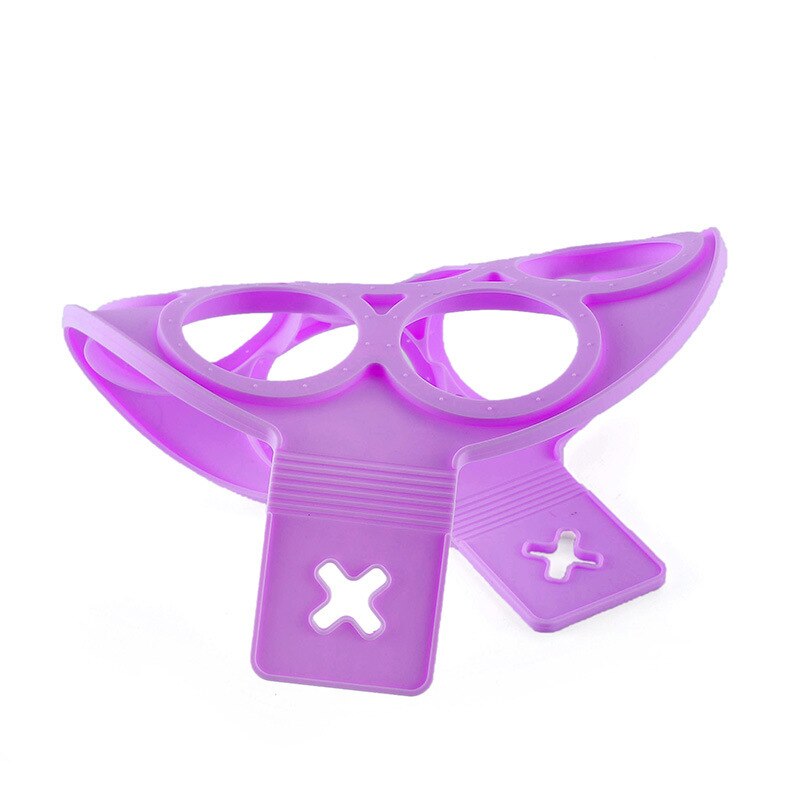 1Pcs Silicone Non Stick Fantastische Ei Pannenkoek Maker Ring Keuken Bakken Omelet Mallen Flip Fornuis Ei Ring Mold: Round-purple