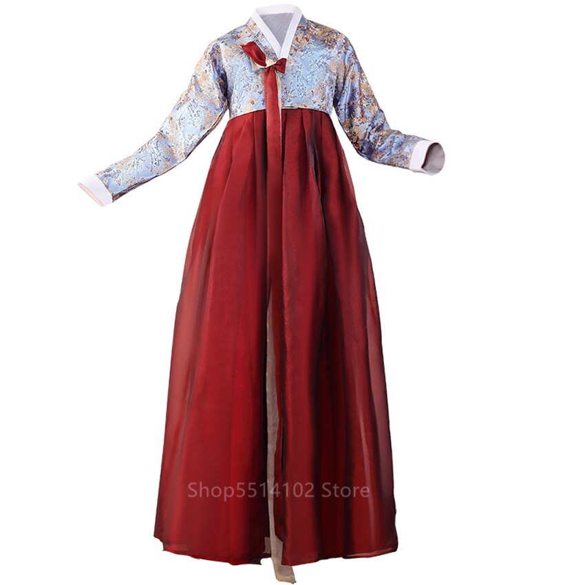 Women Traditional Korean Hanbok For Woman Noble Royal Court Princess Dresses Female Embroidery Party Stage Dance Costume