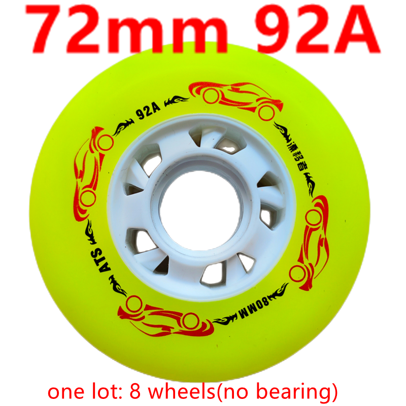 Rollrad Inline-Schlittschuh-Rad Schieberad Bremsrad 92a 72 76 80 mm Härte 92a 8 Räder/Los: Licht Grün