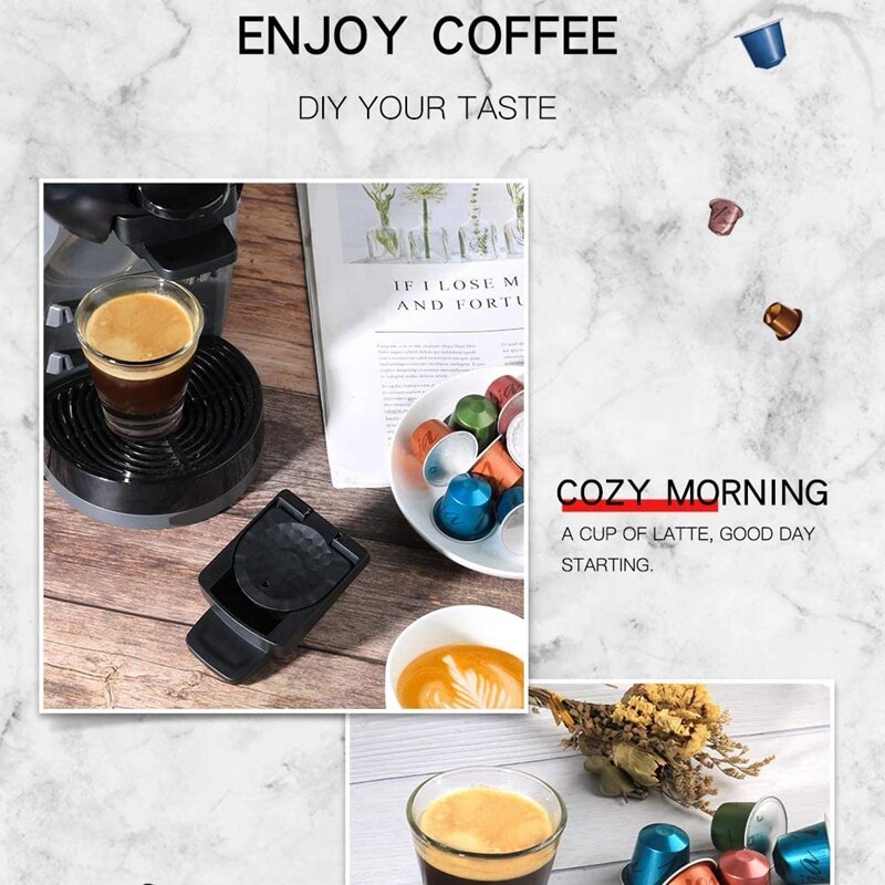 Reusable Coffee Pods Adapter Converter Holder for Nespresso Gusto Brewers