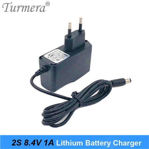 8,4 V 12,6 V 16,8 V, 21V, 25V 1A 2A 1.3A 18650 cargador de batería DC 5,5 MM * 2,1 MM para 2S 3S 4S 5S 6S Paquete de batería para destornillador de la batería: 2S 8.4V 1A