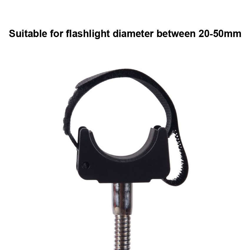 1 stykke stativmonteret plast standardholder u shap klip greb stativ til diameter 20-50mm led lommelygte fakkel fiskelys lampe