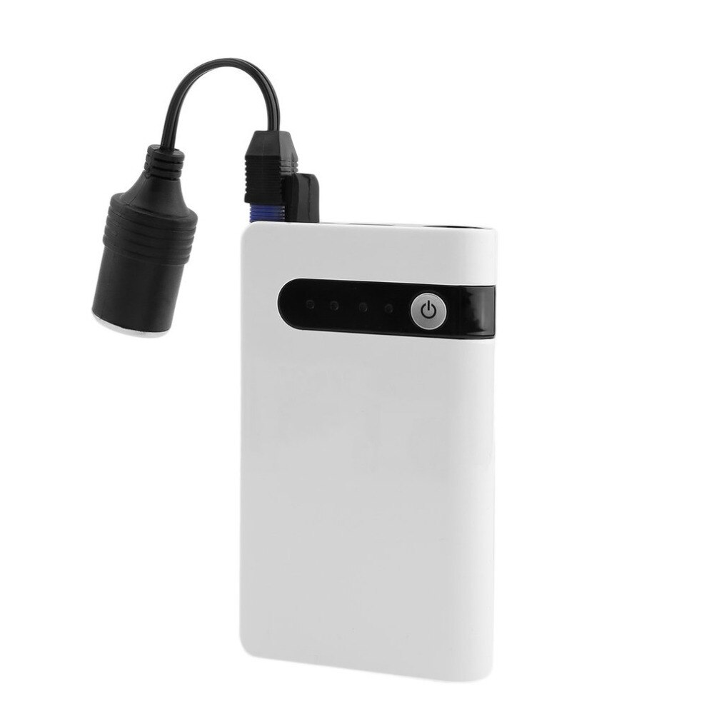 jump starter White 1 Set US Plug 12V 20000mAh Mini Car Jump Starter SOS Emergency Charger Power Bank Battery Torch Booster