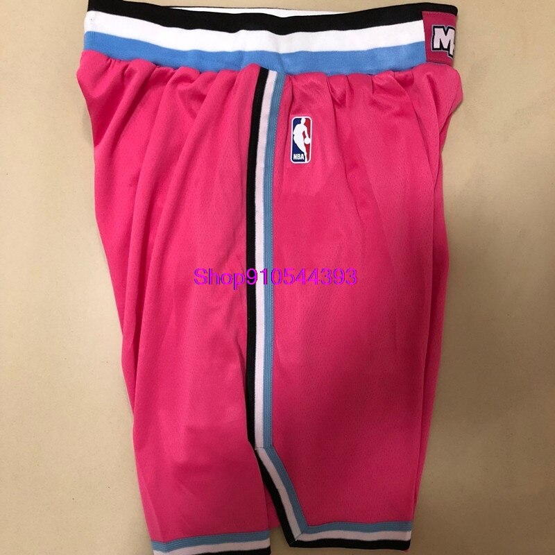 Pantalones cortos de baloncesto de la NBA Miami Heat, Shorts deportivos de presión , transpirables