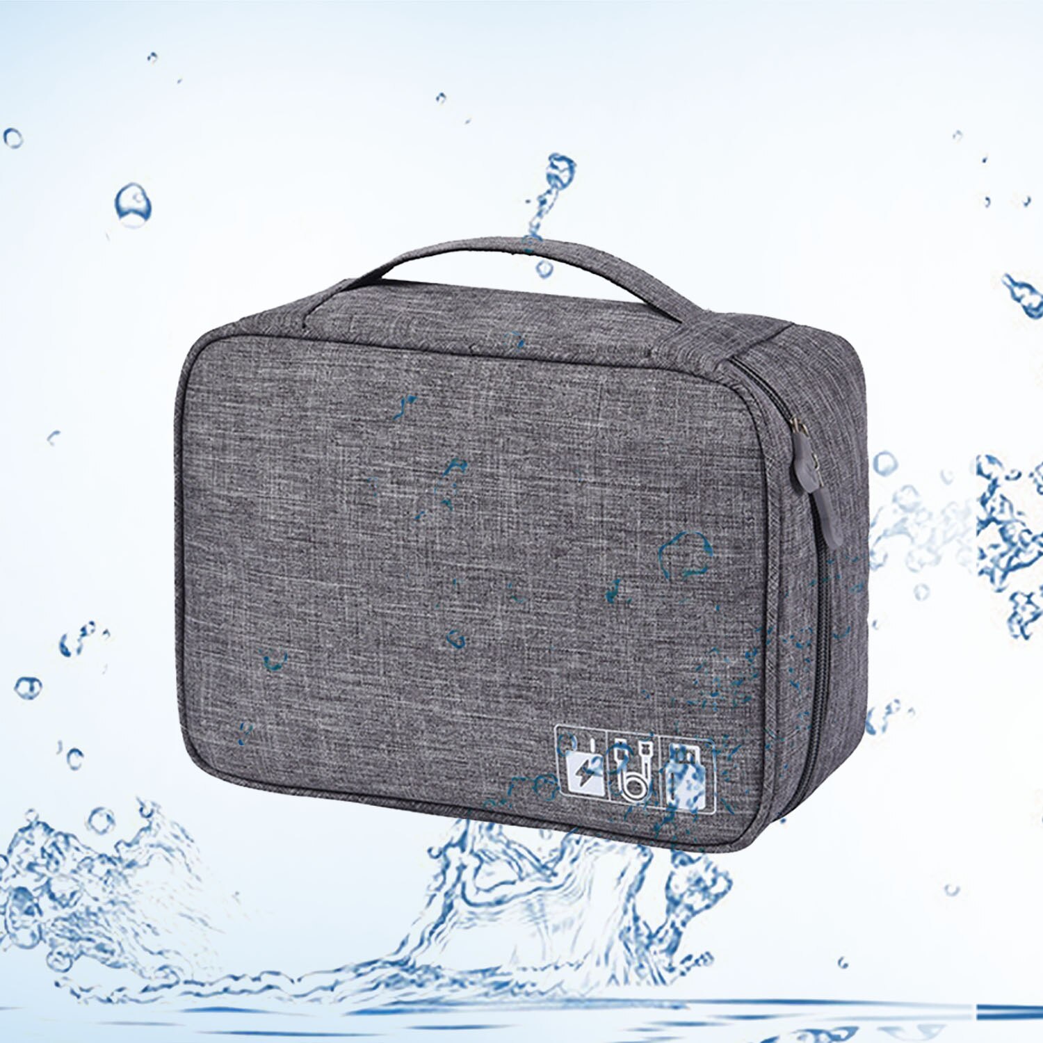 Besegad Waterproof Electronic Organizer Bag Travel Data Cable Storage Bag For Digital USB Gadget Hard Drive Case Cosmetic Makeup