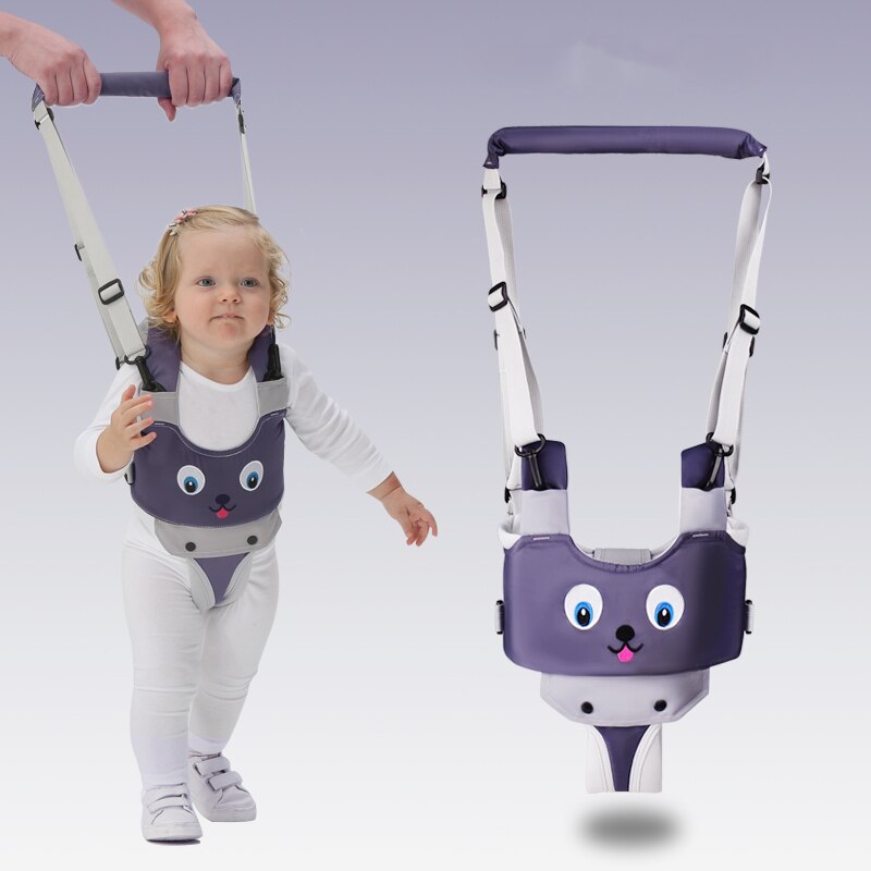 Gåstol seler rygsæk snore og ador para bebe ugle baby børn assistent rollator med hjul læring sikkerhed småbørn: Blå