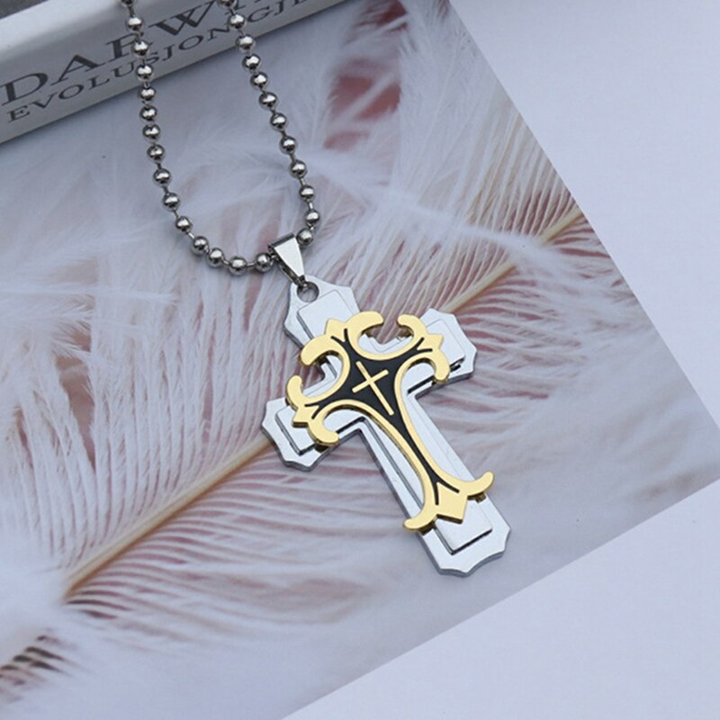 Rvs Cross Kettingen Hanger Voor Mannen Hip Hop Ketting Mannelijke Sieraden Cadeau