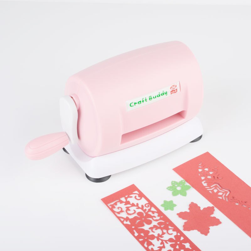 Máquina de grabado DIY, cortador de papel, troqueladora, manualidades para el hogar, herramientas para proyectos hechos a mano: Pink