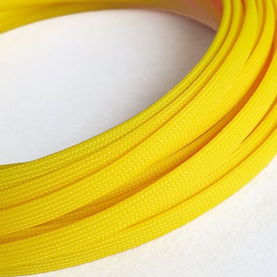 Uv Groen Geel Blauw Roze Fluorescerende Pet Gevlochten Kabel Mouw 3 4 6 8 10 12 16 20 25 30 40 Mm Strakke Hoge Dichtheid Uitbreidbaar: UV Yellow / 10mm