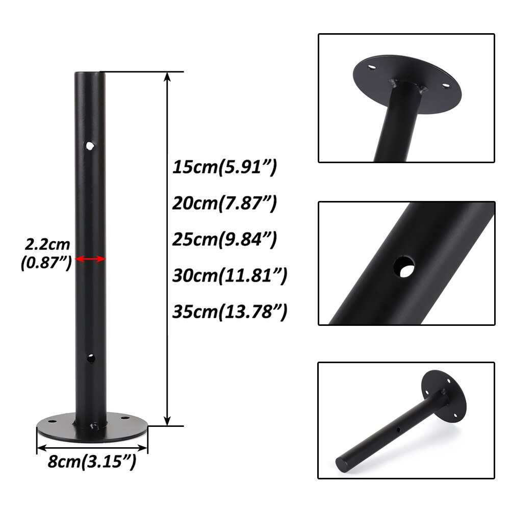 1/2/4pcs Black Industrial Iron Storage Brackets Racks Heavy Duty Shelf Board Wall Mounted Multifunctional Home Decor Hardware