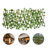 55cm udtrækkeligt udendørs træhegn indendørs udendørs have altan bryllup skyde rekvisitter hjem indretning grønne vægge have hegn: Grøn