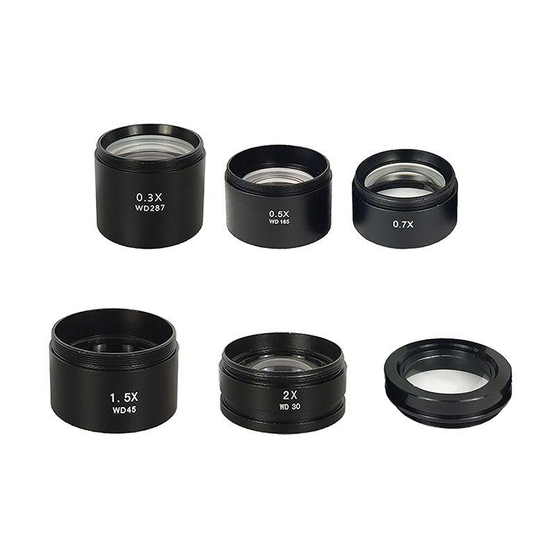 Efix-lente de cristal auxiliar Barlow 0.5X 2X 0.7X para industria, microscopio Digital de vídeo estéreo, cámara, objetivo, rosca de montaje