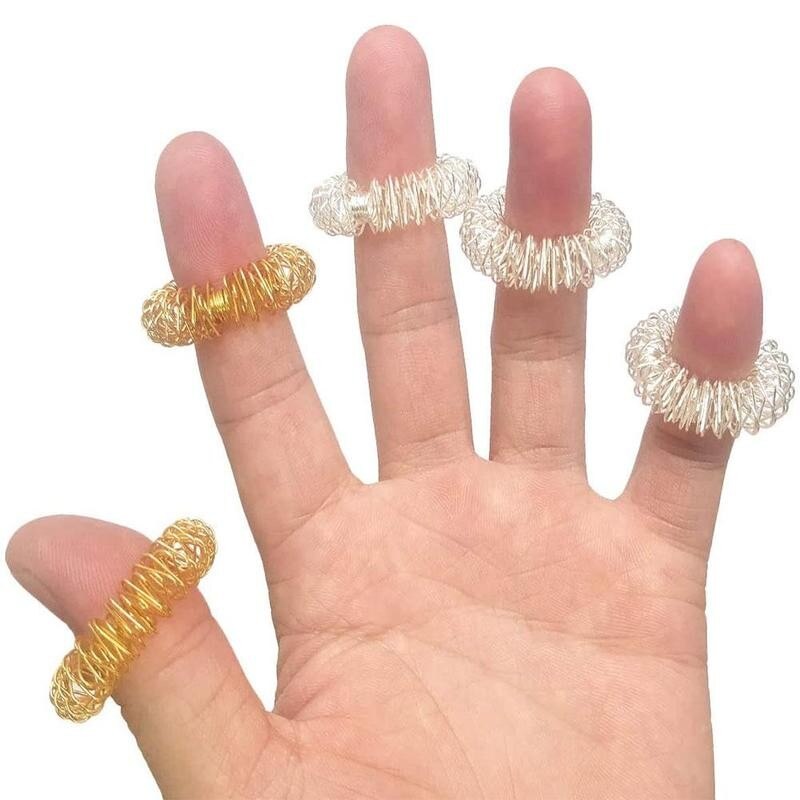 Spiky Sensory Finger Rings Stress Relief Massager Toy Finger Stress Relief Sensory Toys Rings Spiky Anxiety Finger G3B7