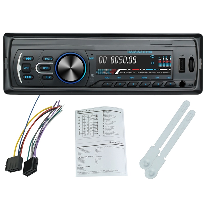 Car MP3 Player Car Radio 1 DIN USB Fast Charge Bluetooth Handsfree Digital Media Player 4X25W FM Radio Supports IOS and Android