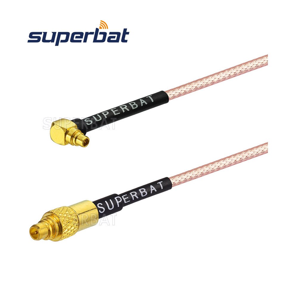 Superbat mmcx connetor macho plugue ângulo direito para a tomada reta rg316 antenas de ligação em ponte cabo gps rf conjunto de cabo 15cm